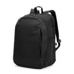 Travel backpack with full opening and pocket, 25 L capacity, 16'' black colour first view