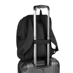 Travel backpack with full opening and pocket, 25 L capacity, 16'' black colour fifth view