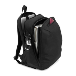 Travel backpack with full opening and pocket, 25 L capacity, 16'' black colour sixth view