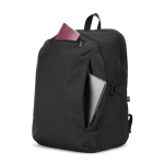 Travel backpack with full opening and pocket, 25 L capacity, 16'' black colour seventh view