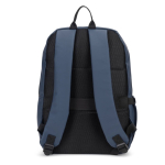 Faux leather backpack with waterproof zips for 16” PC blue colour second view