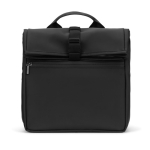 Roll-top insulated bag with adjustable faux leather closure 7L black colour first view