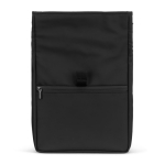 Roll-top insulated bag with adjustable faux leather closure 7L black colour fourth view
