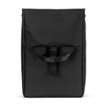 Roll-top insulated bag with adjustable faux leather closure 7L black colour fifth view