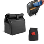 Roll-top insulated bag with adjustable faux leather closure 7L various colours