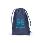 Roll-top cooler bag 7L with adjustable synthetic leather closure blue colour image with logo