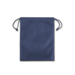 Medium drawstring backpack in non-woven fabric with heat-sealed closure 60 g/m² blue colour first view