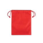 Medium drawstring backpack in non-woven fabric with heat-sealed closure 60 g/m² red colour first view