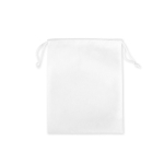 Medium drawstring backpack in non-woven fabric with heat-sealed closure 60 g/m² white colour first view