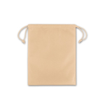 Medium drawstring backpack in non-woven fabric with heat-sealed closure 60 g/m² light brown colour first view