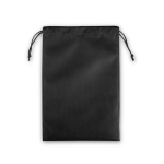 Large non-woven drawstring backpack with heat-sealed closure 60 g/m² black colour first view
