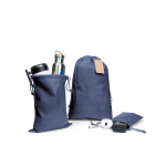 Large non-woven drawstring backpack with heat-sealed closure 60 g/m² blue colour fourth view