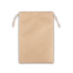 Large non-woven drawstring backpack with heat-sealed closure 60 g/m² light brown colour first view