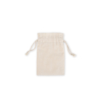 Small cotton drawstring backpack with handle-closure 120 g/m² natural colour first view
