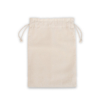 Large cotton drawstring backpack with handles and closure 120 g/m² natural colour first view