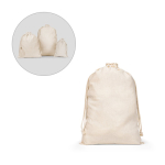 Large cotton drawstring backpack with handles and closure 120 g/m² various colours