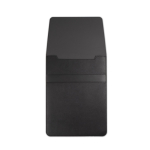 Durable laptop sleeve made from faux leather, 14” size black colour first view