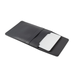 Durable laptop sleeve made from faux leather, 14” size black colour third view