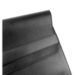 Durable laptop sleeve made from faux leather, 14” size black colour fourth view