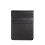 Durable laptop sleeve made from faux leather, 14” size main view