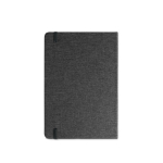 A5 bamboo and RPET hardback notebook with closure, lined pages black colour second view