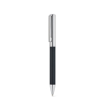 Faux leather A5 pen and notebook set, lined pages black colour fourth view
