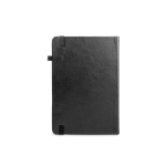 A5 lined notebook with monthly planner and elastic band black colour second view