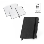 A5 lined notebook with monthly planner and elastic band various colours