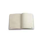 A6 hardback notebook ideal for sublimation, lined pages off white colour third view