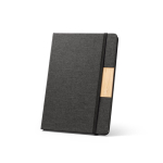 Office set with 520ml glass bottle, A5 notebook and blue-ink pen black colour third view