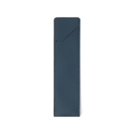 Faux leather pen case with secure closure blue colour first view