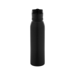 Recycled stainless steel single-wall sports bottle 670 ml black colour first view