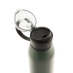 Recycled stainless steel single-wall sports bottle 670 ml military green colour fifth view
