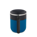 Double-wall travel mug with matte finish and non-slip base 400ml blue colour second view