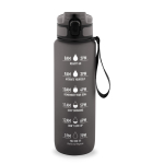RPET rubberised matte bottle with motivational phrases 1.06 ml black colour first view