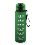 RPET rubberised matte bottle with motivational phrases 1.06 ml green colour first view