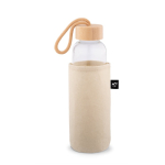 Recycled felt bottle sleeve for transport beige colour third view
