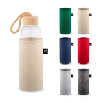 Recycled felt bottle sleeve for transport various colours