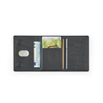 Magnetic phone wallet with magnetic RFID closure black colour third view