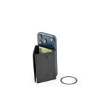 Magnetic phone wallet with magnetic RFID closure black colour fourth view