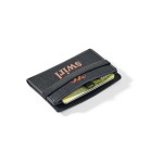 Card holder with elastic closure and RFID protection for 5 cards black colour image with logo 4