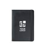 Passport holder with RFID protection and elastic closure, synthetic leather main view