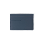 RFID-blocking card holder with faux leather finish for 5 cards blue colour first view