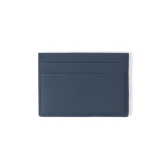 RFID-blocking card holder with faux leather finish for 5 cards blue colour second view
