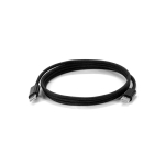 Braided USB-C to USB-C cable ideal for 60W fast charging black colour fourth view