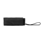 Compact manual 5-section mini umbrella with rubber pouch Ø90 black colour third view