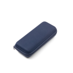Compact manual 5-section mini umbrella with rubber pouch Ø90 blue colour in case