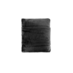 Soft 3-in-1 fleece blanket with front pocket 220 g/m² black colour first view