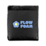 Soft 3-in-1 fleece blanket with front pocket 220 g/m² black colour image with logo 3