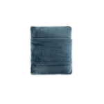 Soft 3-in-1 fleece blanket with front pocket 220 g/m² blue colour first view